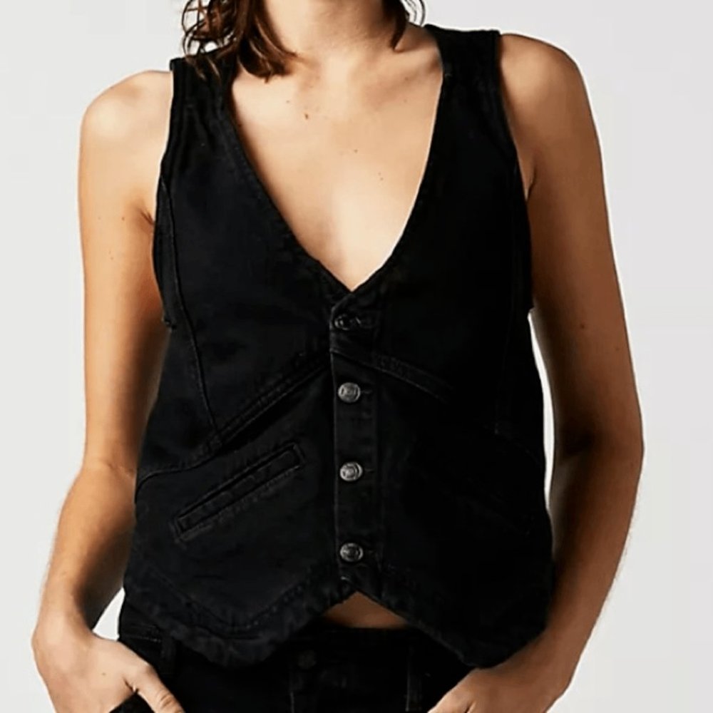 FREE PEOPLE | BECKETT DENIM SUIT | 29 NWT - Picture 4 of 6